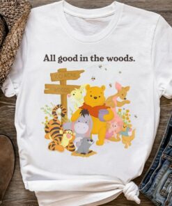 Disney Winnie The Pooh Group Shot All Good In The Woods Shirt, Magic Kingdom Trip Unisex T-shirt Family Birthday Gift Adult Kid Toddler Tee