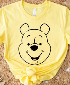 Disney Winnie The Pooh Pooh Bear Large Happy Face Shirt, Disneyland Vacation Trip, Unisex T-shirt Family Birthday Gift Adult Kid Toddler Tee
