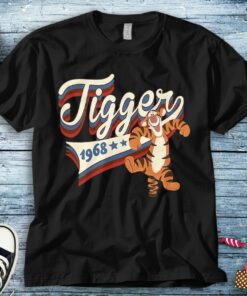 Disney Winnie the Pooh Americana Tigger Collegiate 1968 Unisex Tee Adult T-shirt Kid Shirt Long Sleeve Hoodie Sweatshirt Women's Tank