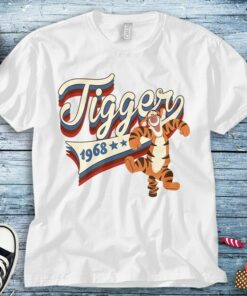 Disney Winnie the Pooh Americana Tigger Collegiate 1968 Unisex Tee Adult T-shirt Kid Shirt Long Sleeve Hoodie Sweatshirt Women's Tank