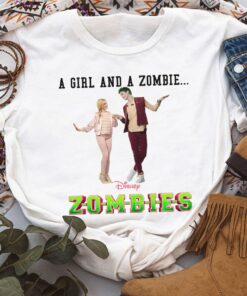 Disney Zombies A Girl and A Zombie T-Shirt, Disneyland Vacation Family Trip, Unisex T-shirt Family Birthday Gift Adult Kid Toddler Tee