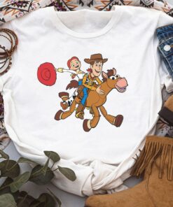 Disney and Pixar’s Toy Story Woody Jessie Bullseye Shirt, Disneyland Vacation Trip Unisex T-shirt Family Birthday Gift Adult Kid Toddler Tee
