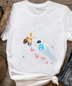 Disney and Pixar’s Wall-E and Eve Hearts Through Space Shirt, Magic Kingdom Trip Unisex T-shirt Family Birthday Gift Adult Kid Toddler Tee