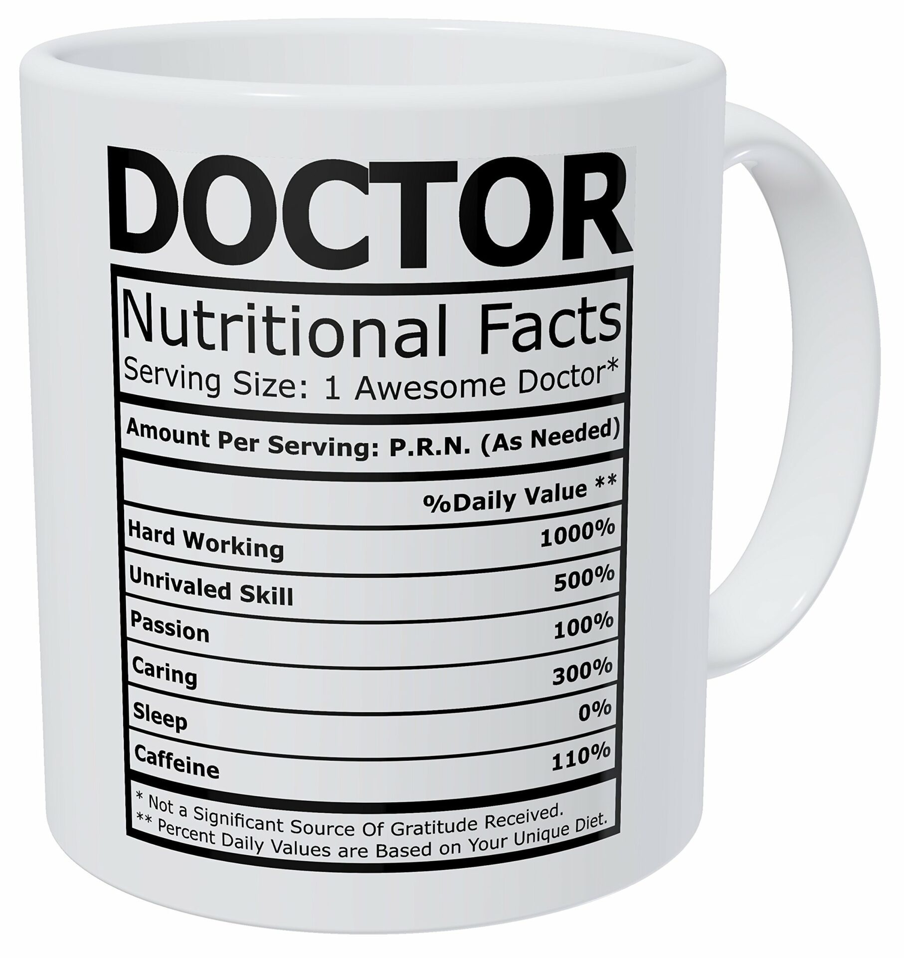 Doctor Nutritional Fatcs 11 Ounces Funny Coffee Mug
