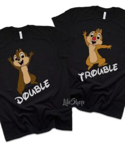 Double Trouble Shirt, Disney Couple Shirts, Disney Family Shirts, Chip and Dale shirt, Valentine's Day Shirt, Disney Vacation shirt Gift Adult Kid Toddler Tee
