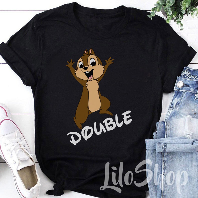 Double Trouble Shirt, Disney Couple Shirts, Disney Family Shirts, Chip and Dale shirt, Valentine's Day Shirt, Disney Vacation shirt Gift Adult Kid Toddler Tee
