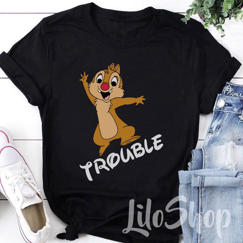 Double Trouble Shirt, Disney Couple Shirts, Disney Family Shirts, Chip and Dale shirt, Valentine's Day Shirt, Disney Vacation shirt Gift Adult Kid Toddler Tee