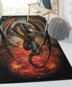 Dragon Area RuFor Living Room, Dragon Rug, Dragon Area Rug, Dragon Themed Rugs, Gift For Dragon Lovers, Personalized Rug, Carpet For Living Room, Bedding Room Home Decor DG52