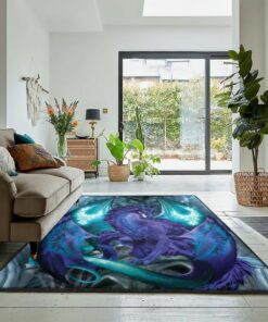 Dragon Area RuFor Living Room, Purple Dragon Rug, Dragon Area Rug, Dragon Themed Rugs, Gift For Dragon Lovers, Personalized Rug, Carpet For Living Room, Bedding Room Home Decor DG48