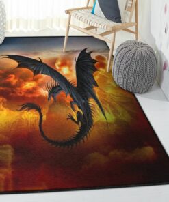 Dragon Area Rugs, Dragon Rug, Dragon Area Rug, Dragon Themed Rugs, Gift For Dragon Lovers, Personalized Rug, Carpet For Living Room, Bedding Room Home Decor DG01