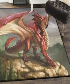 Dragon Art Deco Rug, Dragon Rug, Dragon Area Rug, Dragon Themed Rugs, Gift For Dragon Lovers, Personalized Rug, Carpet For Living Room, Bedding Room Home Decor DG28