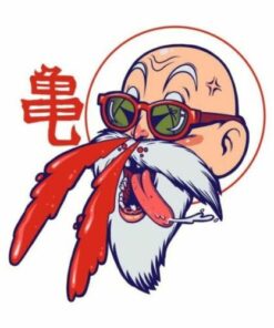 Dragon Ball Master Roshi Happy 3"-21" Vinyl Decal Stickers