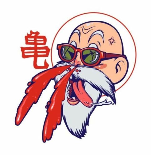 Dragon Ball Master Roshi Happy 3"-21" Vinyl Decal Stickers