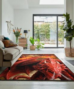 Dragon Carpets For Living Room, Red Dragon Rug, Dragon Area Rug, Dragon Themed Rugs, Gift For Dragon Lovers, Personalized Rug, Carpet For Living Room, Bedding Room Home Decor DG83