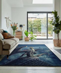 Dragon Dining Room Rug, Dragon Rug, Dragon Area Rug, Dragon Themed Rugs, Gift For Dragon Lovers, Personalized Rug, Carpet For Living Room, Bedding Room Home Decor DG27