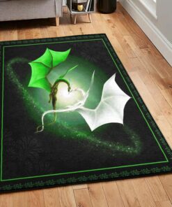 Dragon Indoor Outdoor Rugs, 2 Dragon Kpa Rug, Dragon Area Rug, Dragon Themed Rugs, Gift For Dragon Lovers, Personalized Rug, Carpet For Living Room, Bedding Room Home Decor DG54