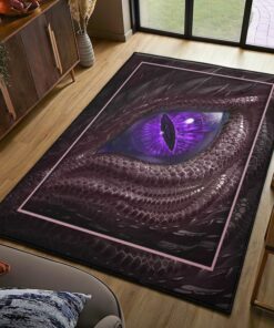 Dragon Indoor Outdoor Rugs, Purple Dragon Eye Rug, Dragon Area Rug, Dragon Themed Rugs, Gift For Dragon Lovers, Personalized Rug, Carpet For Living Room, Bedding Room Home Decor DG50