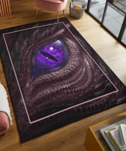 Dragon Indoor Outdoor Rugs, Purple Dragon Eye Rug, Dragon Area Rug, Dragon Themed Rugs, Gift For Dragon Lovers, Personalized Rug, Carpet For Living Room, Bedding Room Home Decor DG50