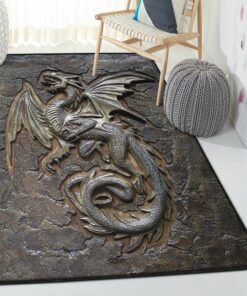 Dragon Large Area Rugs, Dragons Rug, Dragon Area Rug, Dragon Themed Rugs, Gift For Dragon Lovers, Personalized Rug, Carpet For Living Room, Bedding Room Home Decor DG77