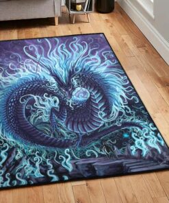 Dragon Living Room Rugs, Dragon Rug, Dragon Area Rug, Dragon Themed Rugs, Gift For Dragon Lovers, Personalized Rug, Carpet For Living Room, Bedding Room Home Decor DG03