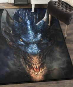 Dragon Modern Area Rugs, Dragon Rug, Dragon Area Rug, Dragon Themed Rugs, Gift For Dragon Lovers, Personalized Rug, Carpet For Living Room, Bedding Room Home Decor DG11