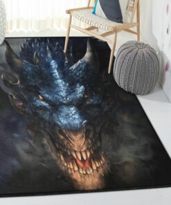 Dragon Modern Area Rugs, Dragon Rug, Dragon Area Rug, Dragon Themed Rugs, Gift For Dragon Lovers, Personalized Rug, Carpet For Living Room, Bedding Room Home Decor DG11