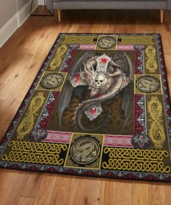 Dragon Modern Area Rugs, Dragon Rug, Dragon Area Rug, Dragon Themed Rugs, Gift For Dragon Lovers, Personalized Rug, Carpet For Living Room, Bedding Room Home Decor DG63