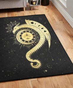 Dragon Modern Area Rugs, Magic Dragon Rug, Dragon Area Rug, Dragon Themed Rugs, Gift For Dragon Lovers, Personalized Rug, Carpet For Living Room, Bedding Room Home Decor DG37
