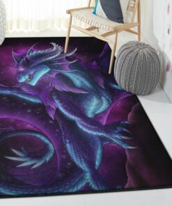 Dragon Modern Area Rugs, Magical Purple Dragon Rug, Dragon Area Rug, Dragon Themed Rugs, Gift For Dragon Lovers, Personalized Rug, Carpet For Living Room, Bedding Room Home Decor DG87