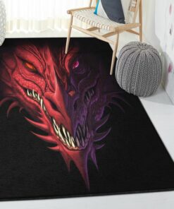 Dragon Modern Area Rugs, Red Dragon Rug, Dragon Area Rug, Dragon Themed Rugs, Gift For Dragon Lovers, Personalized Rug, Carpet For Living Room, Bedding Room Home Decor DG32
