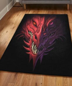 Dragon Modern Area Rugs, Red Dragon Rug, Dragon Area Rug, Dragon Themed Rugs, Gift For Dragon Lovers, Personalized Rug, Carpet For Living Room, Bedding Room Home Decor DG32