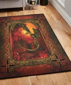 Dragon Modern Rugs, Dragons Rug, Dragon Area Rug, Dragon Themed Rugs, Gift For Dragon Lovers, Personalized Rug, Carpet For Living Room, Bedding Room Home Decor DG33