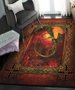 Dragon Modern Rugs, Dragons Rug, Dragon Area Rug, Dragon Themed Rugs, Gift For Dragon Lovers, Personalized Rug, Carpet For Living Room, Bedding Room Home Decor DG82