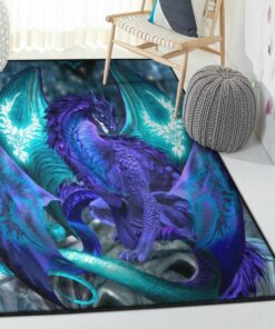 Dragon Outdoor Carpet, Purple Dragon Rug, Dragon Area Rug, Dragon Themed Rugs, Gift For Dragon Lovers, Personalized Rug, Carpet For Living Room, Bedding Room Home Decor DG06