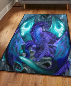 Dragon Outdoor Carpet, Purple Dragon Rug, Dragon Area Rug, Dragon Themed Rugs, Gift For Dragon Lovers, Personalized Rug, Carpet For Living Room, Bedding Room Home Decor DG06