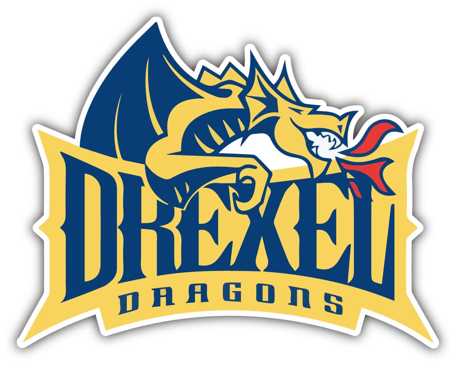 Drexel Dragons College NCAA Vinyl Logo Vinyl Decals Sticker For Car Truck Door And Window Laptop Gifts For Fans