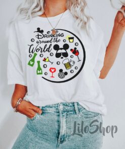 Drinking Around The World Shirt, Disney Drinking Shirt, Disney Matching Family Shirt, Sarcastic Disney Tees, Epcot Drinking shirts Gift Adult Kid Toddler Tee