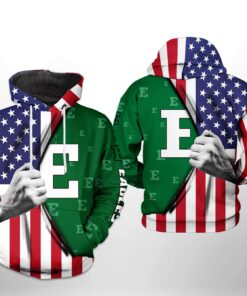 Eastern Michigan Eagles Ncaa Us Flag 3D All Over Print Hoodie, Zip-Up Hoodie