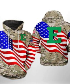 Eastern Michigan Eagles Ncaa Us Flag Camo Veteran 3D All Over Print Hoodie, Zip-Up Hoodie