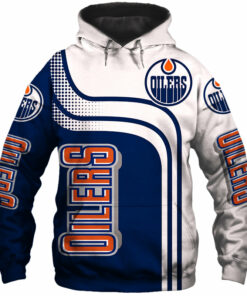 Edmonton Oilers Hoodies 3D Long Sleeve Zip Up Hoodie Gifts for Fans