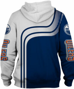 Edmonton Oilers Hoodies 3D Long Sleeve Zip Up Hoodie Gifts for Fans