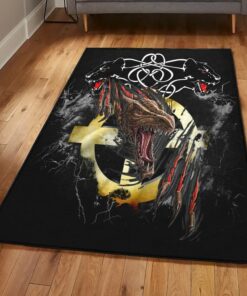 Europe Washable Rugs, Celtic Cross Flag With Red Dragon Rug, Dragon Area Rug, Dragon Themed Rugs, Gift For Dragon Lovers, Personalized Rug, Carpet For Living Room, Bedding Room Home Decor DG142