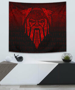 Eye of Odin Red Version Tapestry for Wall Décor