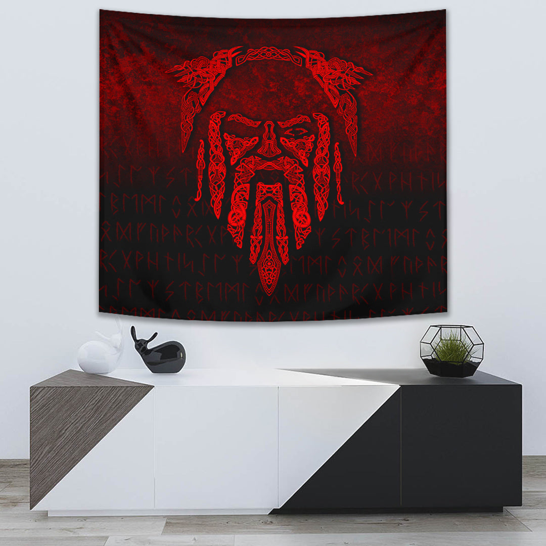 Eye of Odin Red Version Tapestry for Wall Décor