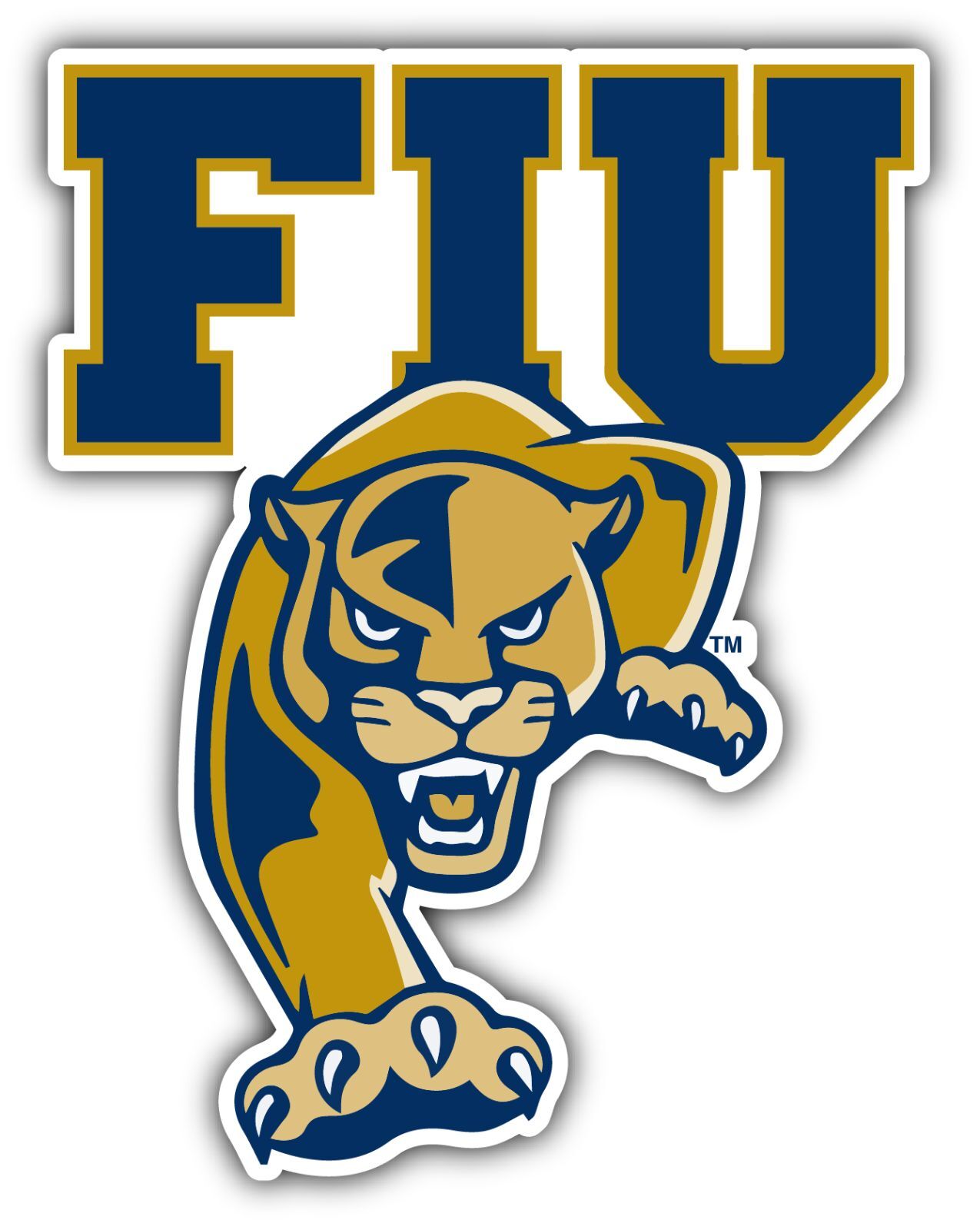FIU Panthers University College NCAA Logo Vinyl Decals Sticker For Car Truck Door And Window Laptop