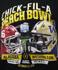Fanatics 2016 NCAA Peach Bowl T-Shirt, UW Hoodie College Student Gift, University Basketball Fan Shirt