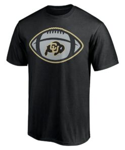 Fanatics Branded Black Colorado Buffaloes Game Ball Football Personalized Name & Number T-Shirt