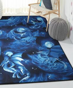 Fantasy Animal Area Rugs, Dragon Rug, Dragon Area Rug, Dragon Themed Rugs, Gift For Dragon Lovers, Personalized Rug, Carpet For Living Room, Bedding Room Home Decor DG68