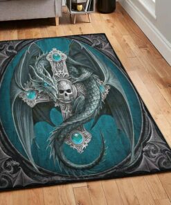 Fantasy Animal Area Rugs, Dragon Rug, Dragon Area Rug, Dragon Themed Rugs, Gift For Dragon Lovers, Personalized Rug, Carpet For Living Room, Bedding Room Home Decor DG71