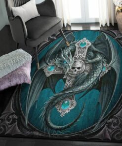 Fantasy Animal Area Rugs, Dragon Rug, Dragon Area Rug, Dragon Themed Rugs, Gift For Dragon Lovers, Personalized Rug, Carpet For Living Room, Bedding Room Home Decor DG71